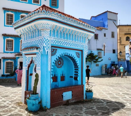 2-day Chefchaouen tour from Tangier- amazing yard in chefchaouen- Tours in All Morocco
